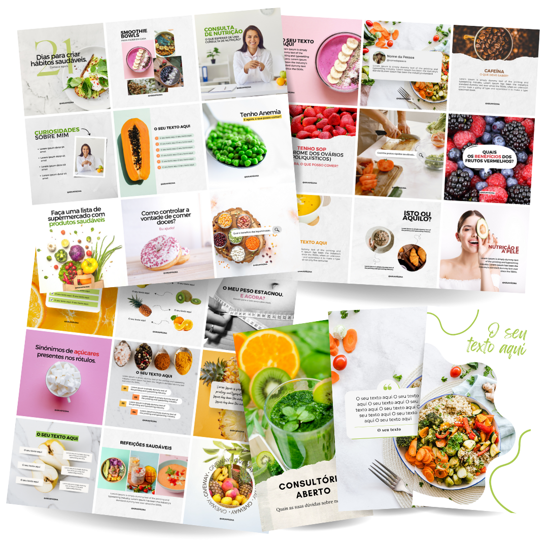 Pack Canva Templates Nutrição